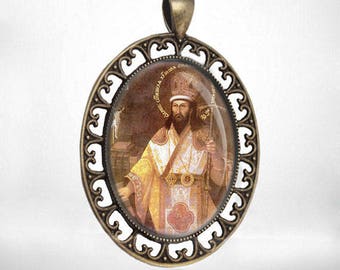 St Dimitri Dimitry Metropolitan of Rostov Orthodox Pendant