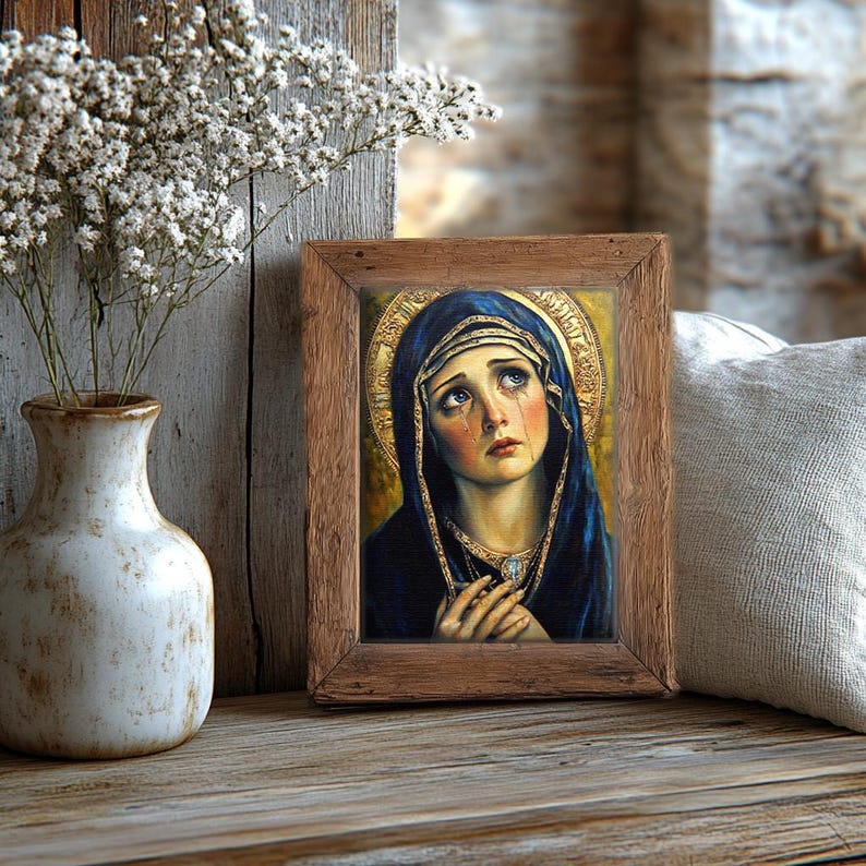 Our Lady of Sorrows Art Print: Holy Mother Mary Digital Download - Etsy