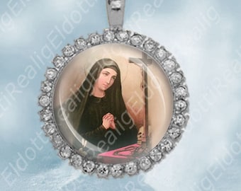 St. Mariana Catholic Christian Medal Pendant Patron Saint Religious Jewelry