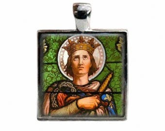 St Louis IX King of France - Christian Handmade Medal of Justice, Courage, Faith