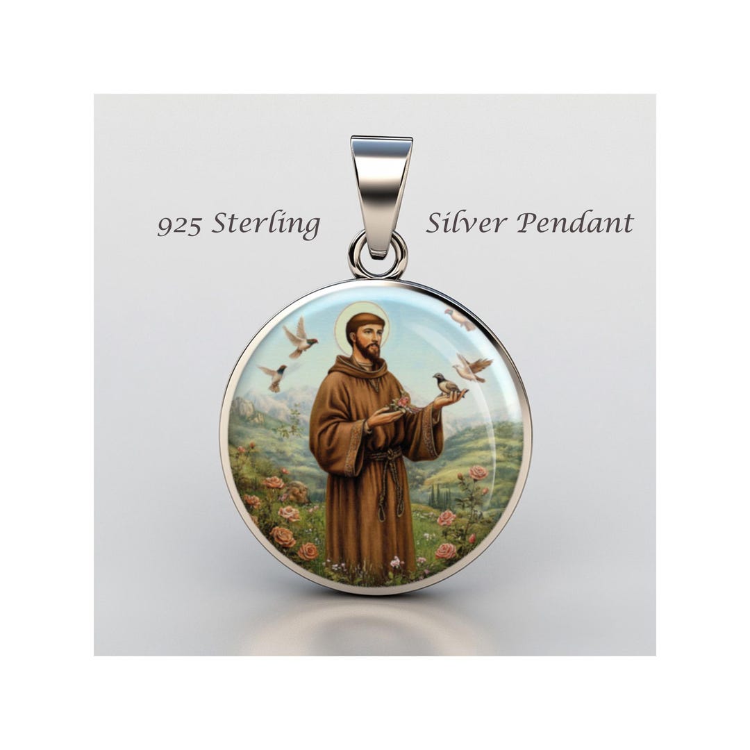 Saint Francis of Assisi Religious Devotional Sterling Silver 925 ...