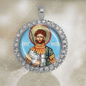 Holy Martyr Nestor of Thessalonica Medal Pendant Orthodox Religious Jewelry