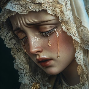 Holy Mary with Tears Our Lady Sorrow Religious Art DIGITAL DOWNLOAD