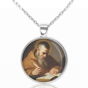 St. Laurentius von Brindisi katholische Halskette Runde Medaille
