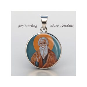 Saint Lazarus Of Murom Religious Devotional sterling silver 925 Christian Medal Patron