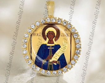 St Monica of Africa Catholic Gold Tone Medal Christian Religious Jewelry