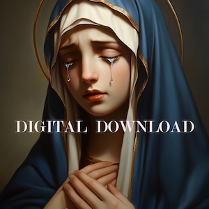 Onze-Lieve-Vrouw van Smarten Moeder Maria Religieuze kunst DIGITALE DOWNLOAD