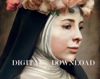 Heilige Rose von Lima Gemälde DIGITAL DOWNLOAD