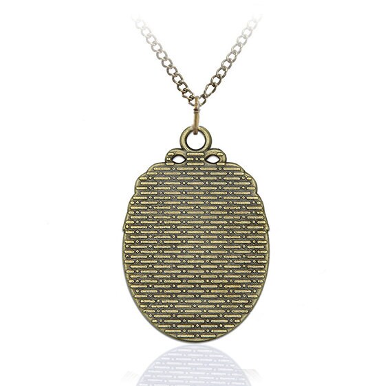 Collana Interlocking con pendente in ottone color palladio