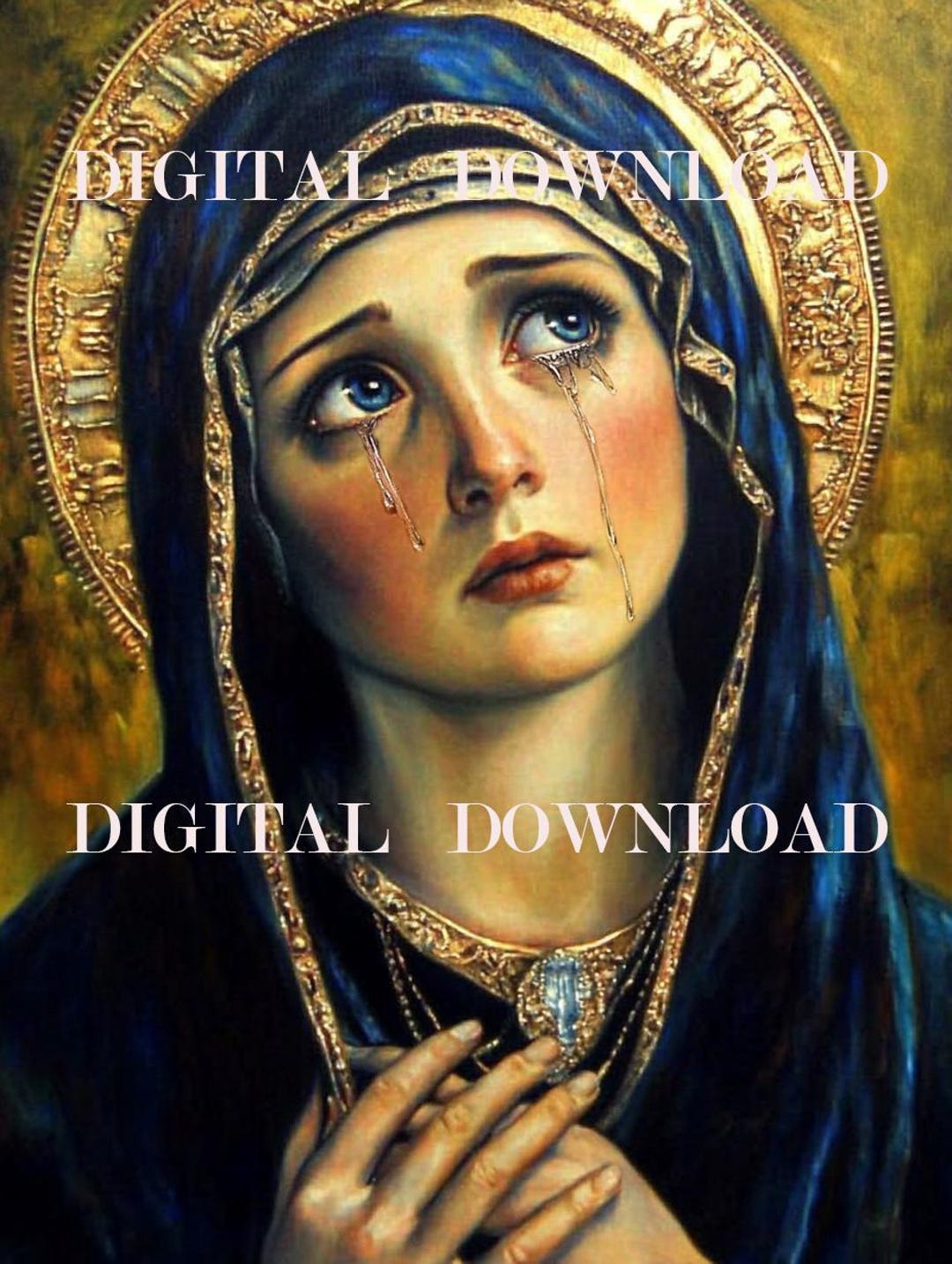 Our Lady of Sorrows Art Print: Holy Mother Mary Digital Download - Etsy