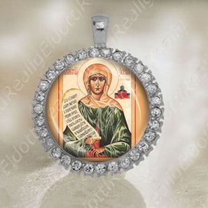 St Xenia of Petersburg Medal Pendant Othodox Religious Jewelry