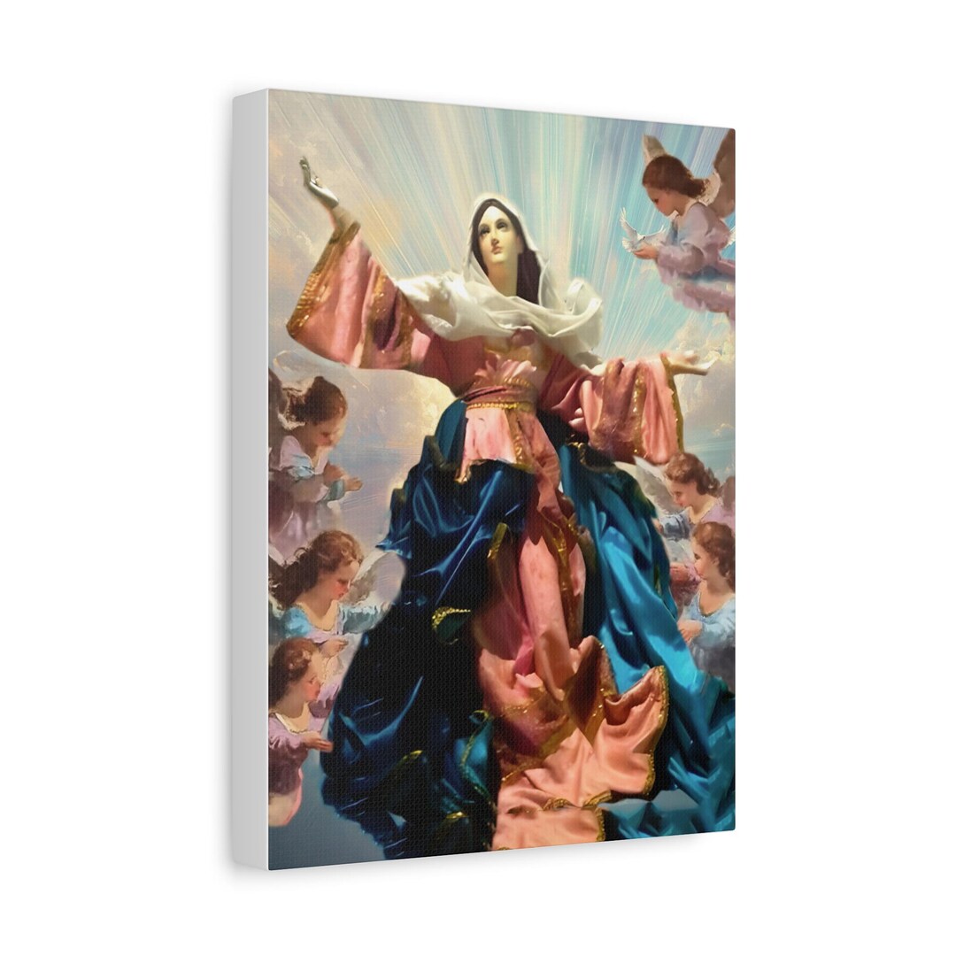 Our Lady Mary Assumption Canvas Print, Catholic Decor Wall, Gift ...
