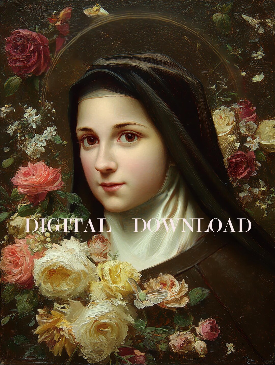 Saint Therese of Lisieux Catholic Religious Art DIGITAL DOWNLOAD - Etsy