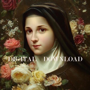 Saint Therese of Lisieux Catholic Religious Art DIGITAL DOWNLOAD