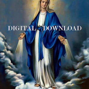 Our Lady of Grace DIGITAL DOWNLOAD Catholic Art Print Christian