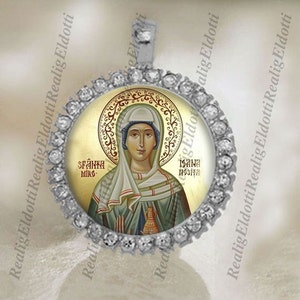 St Joanna the Myrrhbearer Catholic Patron Saint Silver Tone Medal Pendant
