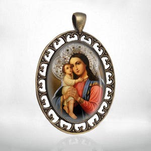 Die Suche nach der Verlorenen Vziskanie Pogibshih Jungfrau Maria Medailleß Bronze Tone Christian Schmuck