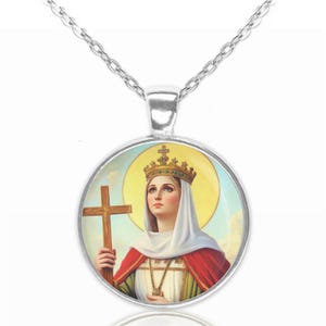 St Helena Halskette katholischen Medaille Anhänger