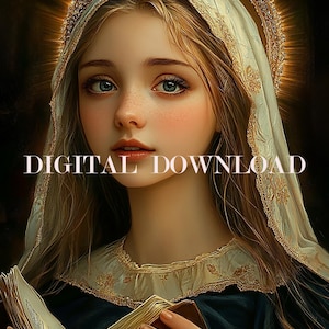 Saint Hildegard of Bingen Religious Art DIGITAL DOWNLOAD Catholic Print
