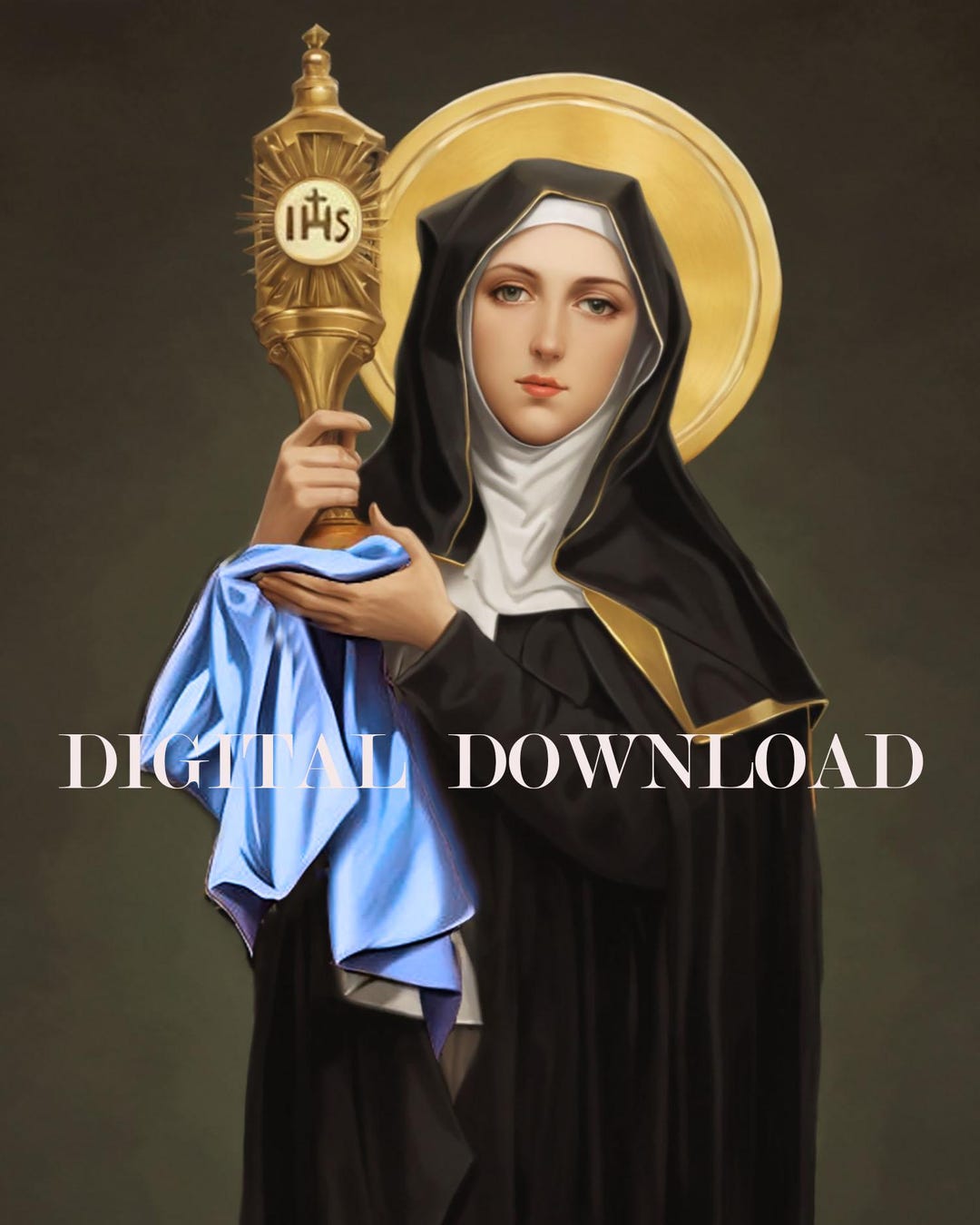 Saint Clare of Assisi Religious Art DIGITAL DOWNLOAD Catholic Print - Etsy