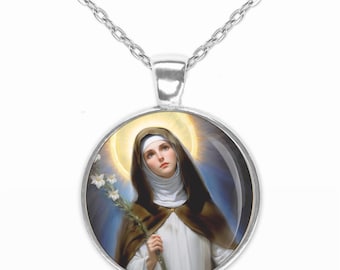 Blessed Diana d'Andalo of Bologna Religious Necklace - Patron Saint Medal Pendant