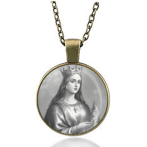 St. Matilda Necklace Medal Pendant Patron Saint Religious Jewelry