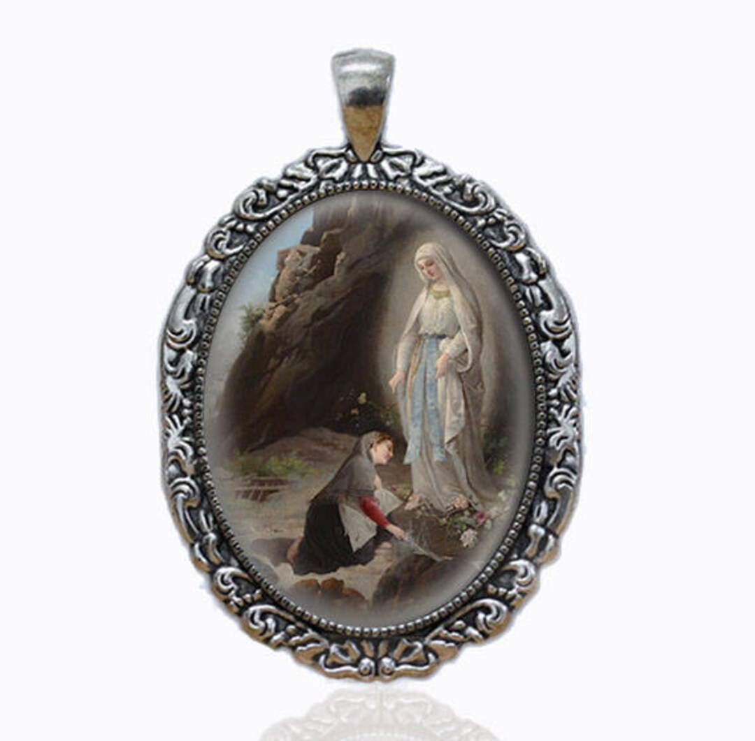 Our Lady of Lourdes Religious Catholic Medal Pendant Jewelry Virgin ...