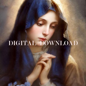 Our Lady Of Sorrows Virgin Mary Religious Art DIGITAL DOWNLOAD Catholic Print