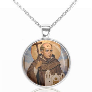 Father Junipero Serra y Ferrer Catholic Necklace Patron Pendant Christian Medal