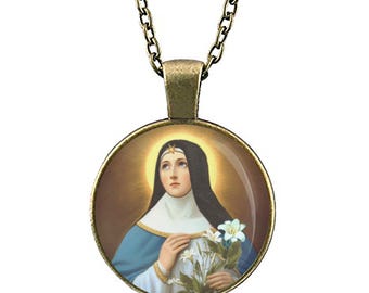 St. Beatrice da Silva Necklace - Catholic Patron Saint Pendant Medal