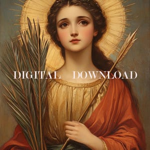 Santa Filomena DOWNLOAD DIGITALE Stampa d'arte religiosa cristiana