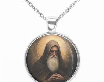 St. Benedict of Nursia Necklace Catholic Medal Pendant Christian Religious Jewelry