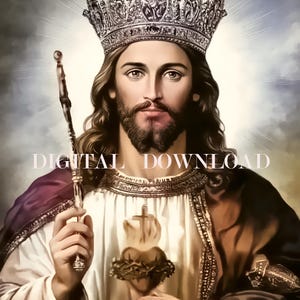 Sacred Heart of Jesus Religious Art DIGITAL DOWNLOAD