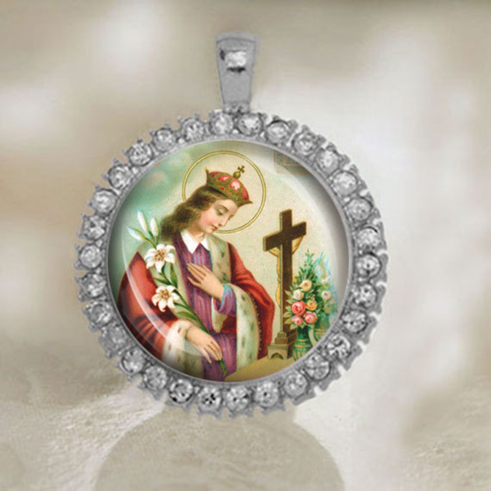 St Casimir of Poland Medal Catholic Patron Christian Pendant Etsy