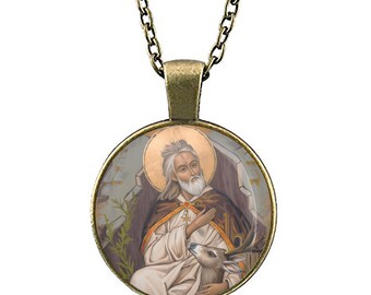 St. Giles Necklace Christian Religious Christian Medal Pendant