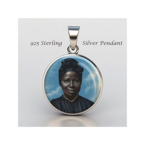Saint Josephine Bakhita Religious Devotional sterling silver 925 Christian Medal Patron