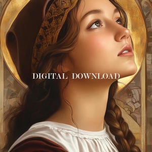 Saint Genevieve Religious Art DIGITAL DOWNLOAD