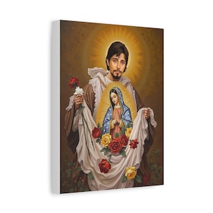 St. Juan Diego Catholic Canvas Wall Art, Christian Decor