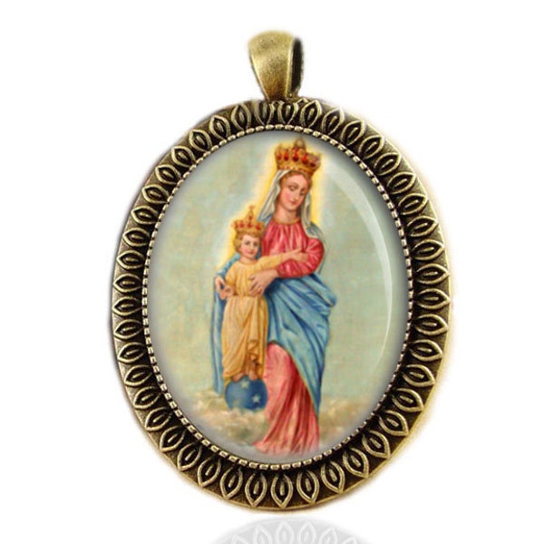 Our Lady of Victory Virgin Mary Religious Catholic Medal Pendant