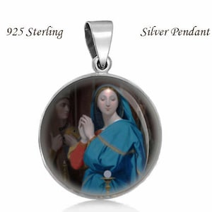Colgante De Virgen María En Plata De Ley 925, Virgen
