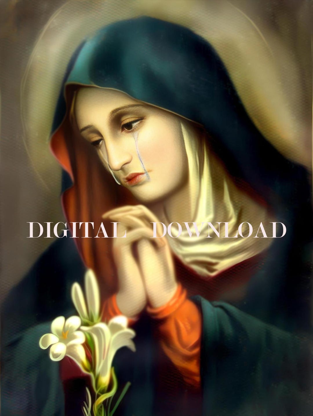 Our Lady of Sorrows Print: Catholic Mother Mary Art (digital Download ...