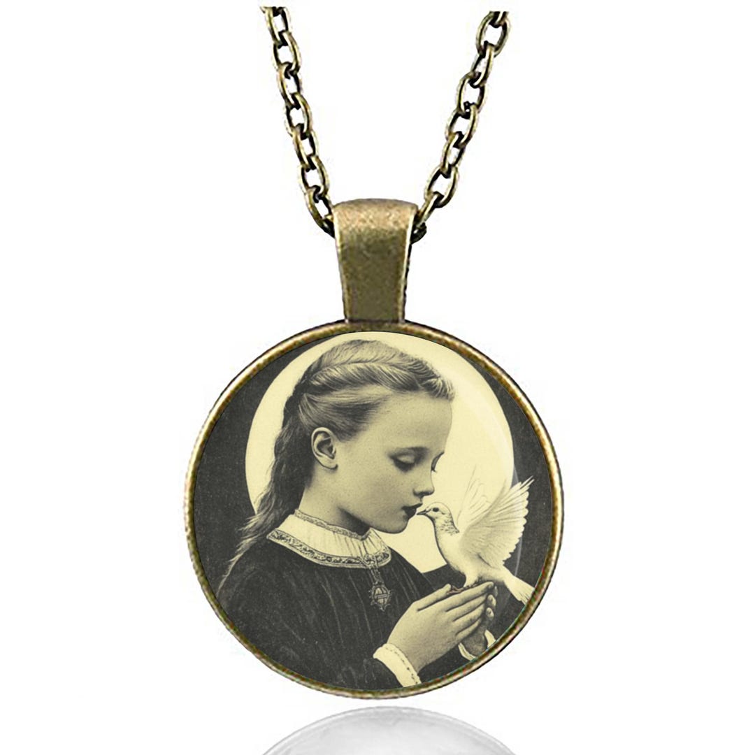 St Maria Goretti Catholic Necklace: Patron Saint of Children, Purity - Etsy