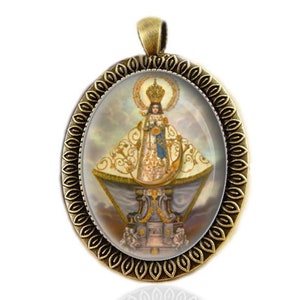 Medalla Virgen María Nuestra Señora de Zapopan Colgante Católico Romano Joyería NUEVA