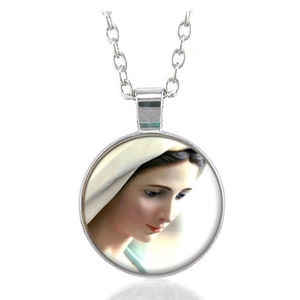 Our Lady of Medjugorje Catholic Necklace Pendant Mary