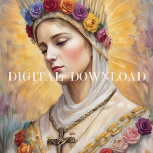 Our Lady La Salette Religious Art DIGITAL DOWNLOAD Catholic Print