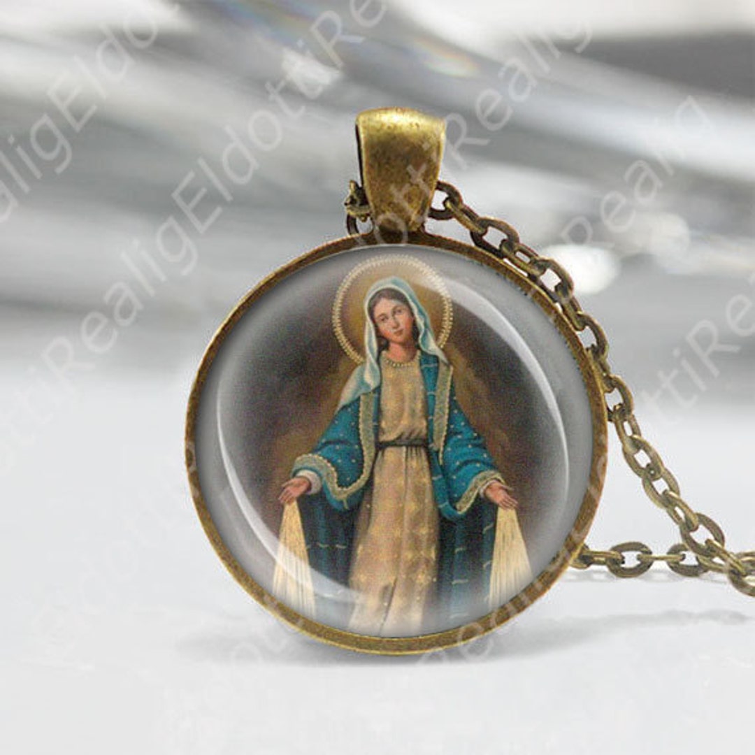 Nuestra Señora Milagrosa Collar Católico Medalla Virgen María