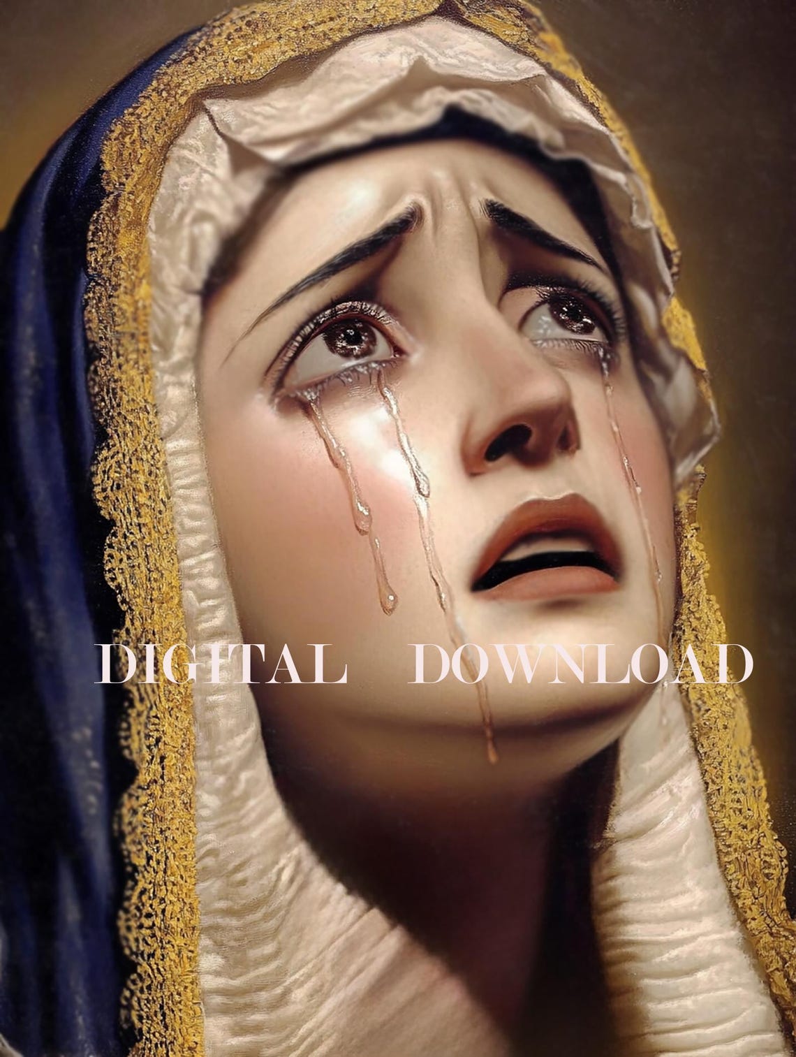 Our Lady of Sorrows, Virgin Mary Printable Download Catholic Art - Etsy