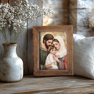 Holy Family Art Print - Digital Download, Religious Wall Decor ...
