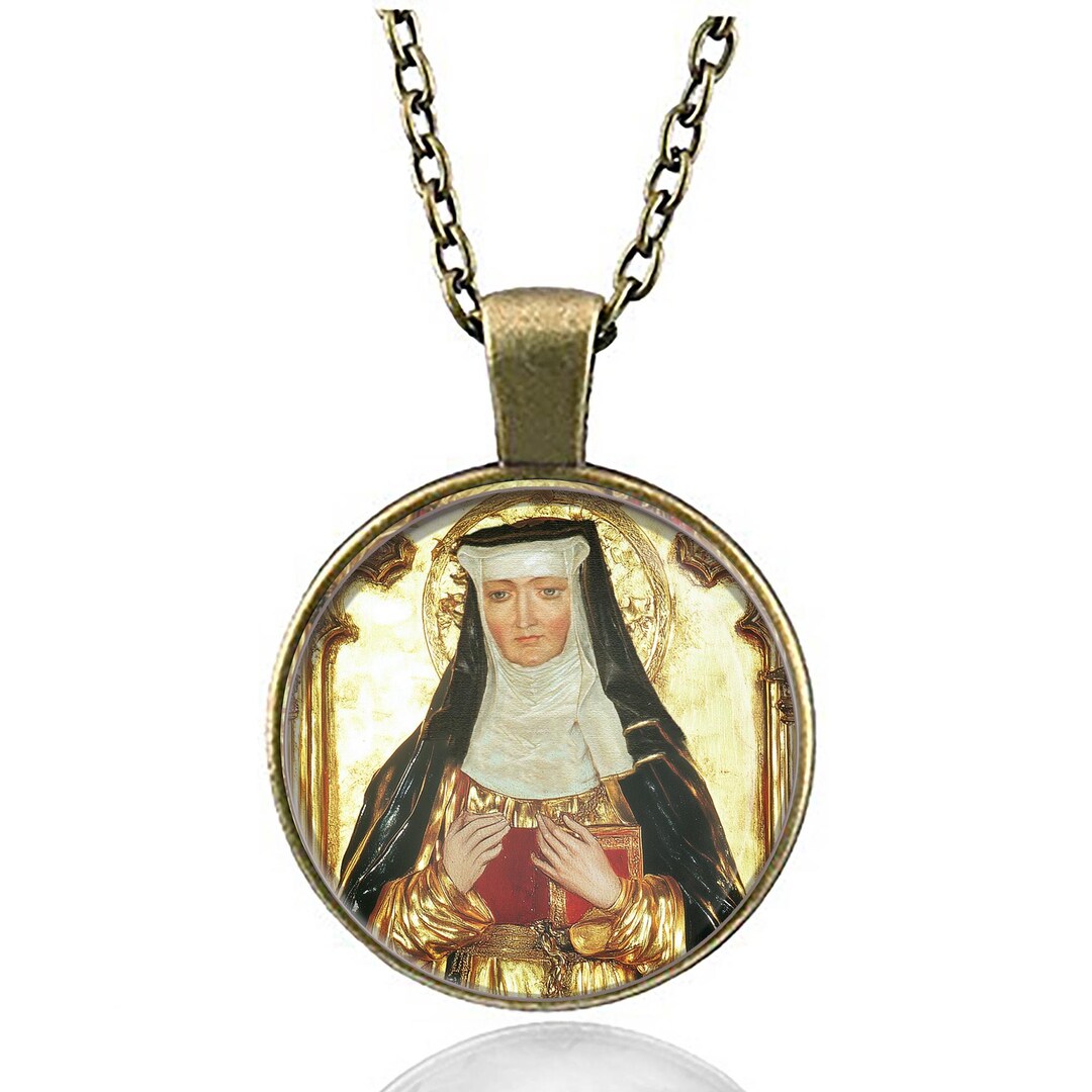 St. Hildegard of Bingen Necklace Medal Pendant Christian - Etsy