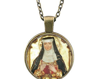St. Hildegard of Bingen Necklace Medal Pendant Christian